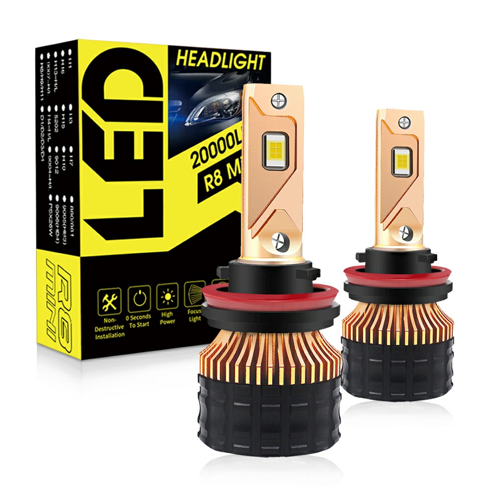 R8 Mini Led Headlight Auto Lighting System H7 H11 9005 9006 H4