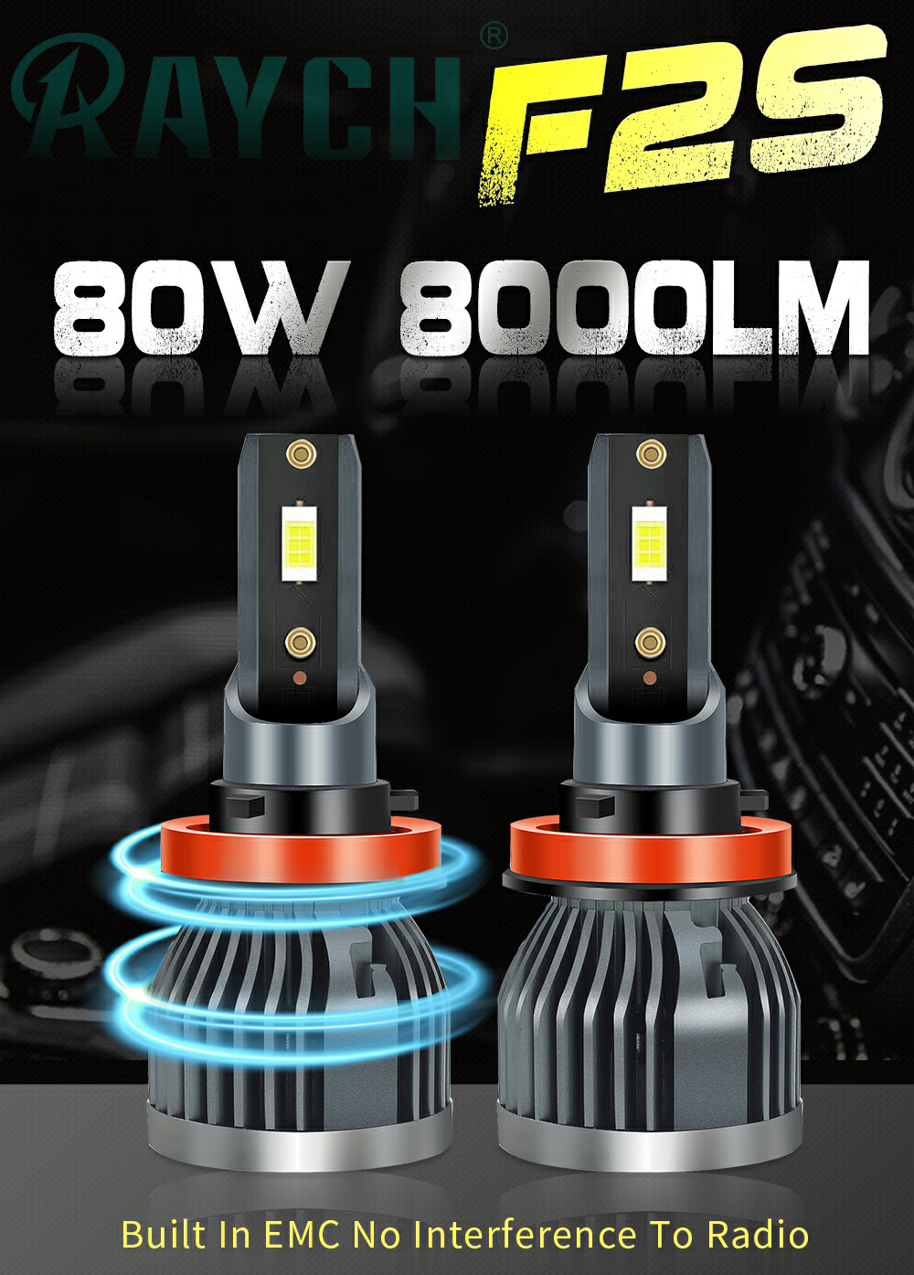 F2S Car Led Head Light Bulb Lamp H4